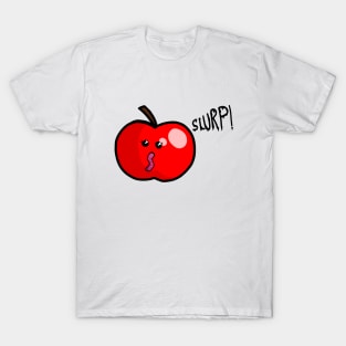 Sweet energy apple with worm T-Shirt